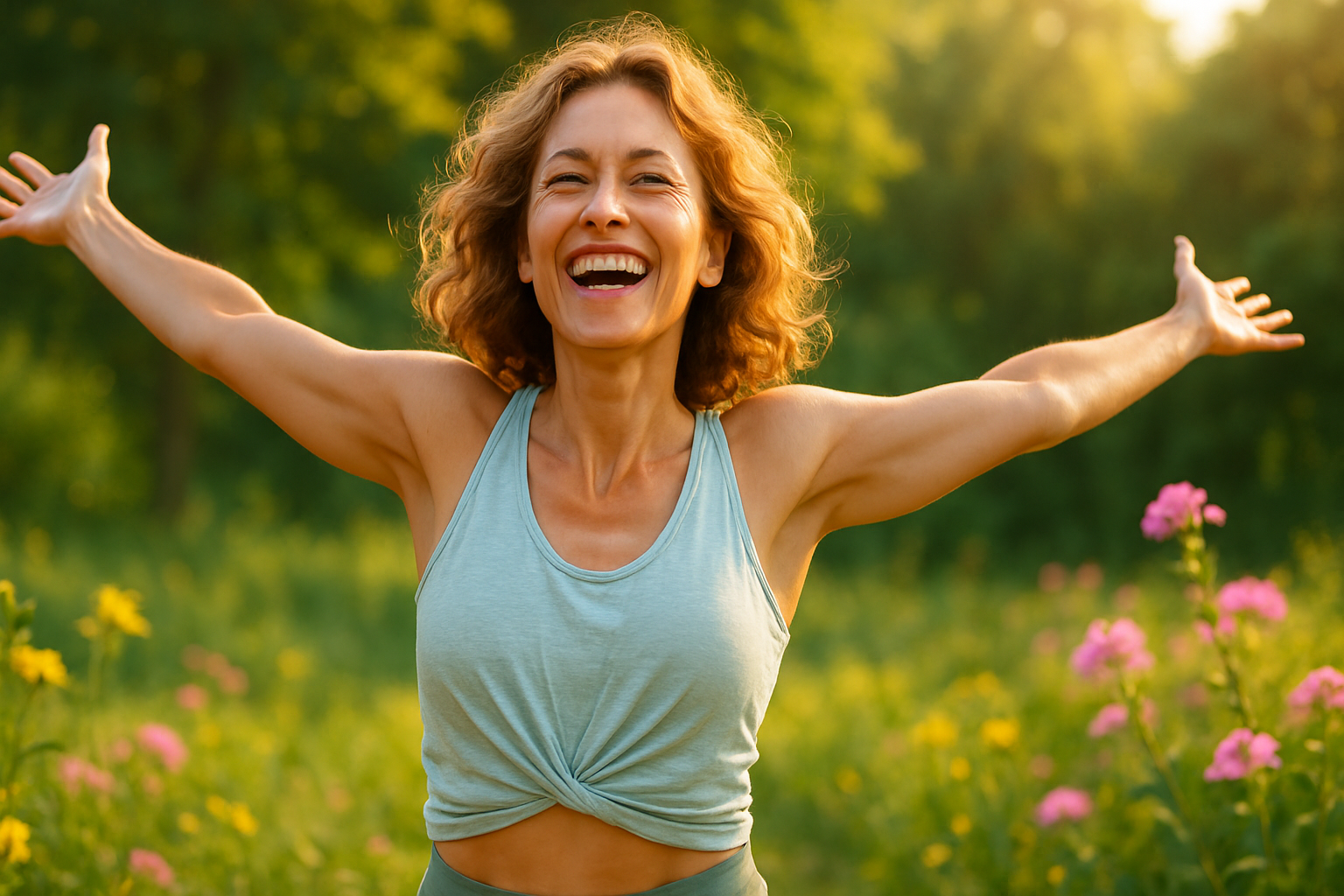 Woman radiating health